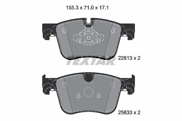 Brake Pad Set, disc brake TEXTAR 2281301