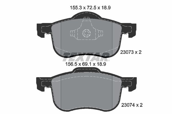 Brake Pad Set, disc brake TEXTAR 2307303