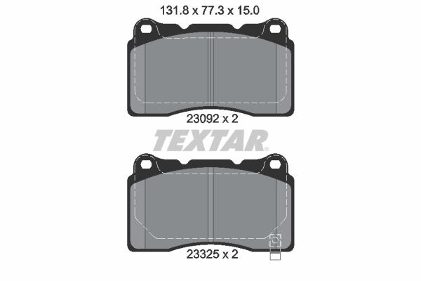 Brake Pad Set, disc brake TEXTAR 2309204