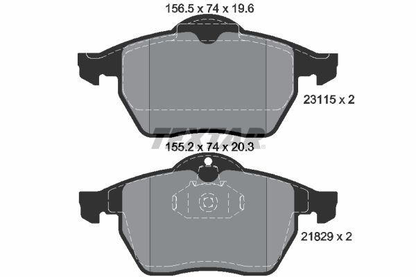 Brake Pad Set, disc brake TEXTAR 2311502