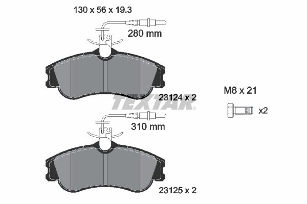 Brake Pad Set, disc brake TEXTAR 2312401