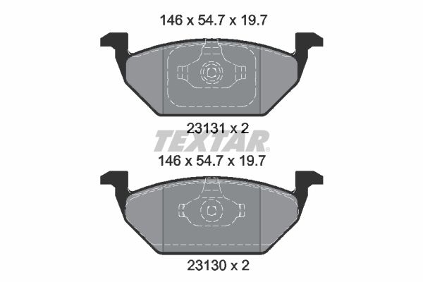 Brake Pad Set, disc brake TEXTAR 2313001