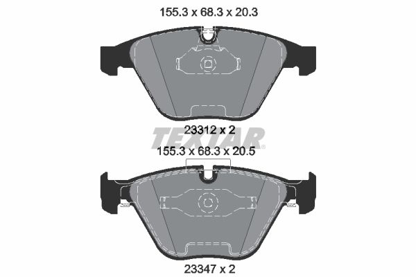 Brake Pad Set, disc brake TEXTAR 2331207