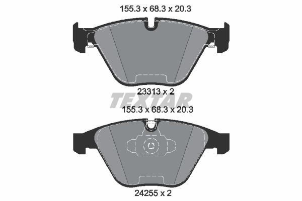 Brake Pad Set, disc brake TEXTAR 2331301