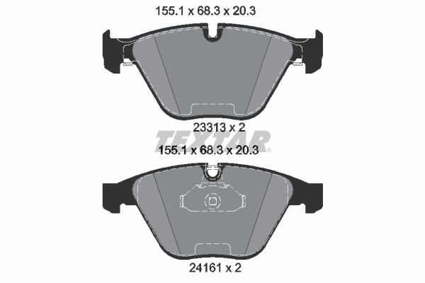 Brake Pad Set, disc brake TEXTAR 2331303