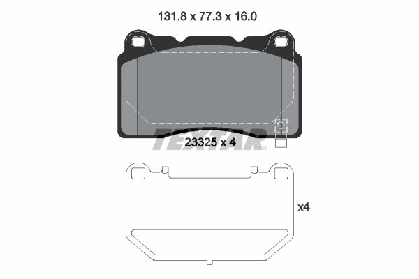 Brake Pad Set, disc brake TEXTAR 2332502