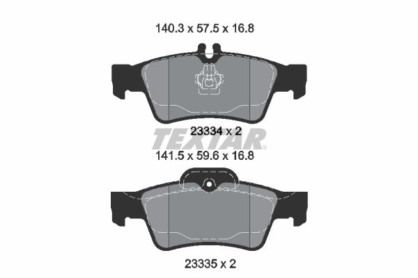 Brake Pad Set, disc brake TEXTAR 2333403