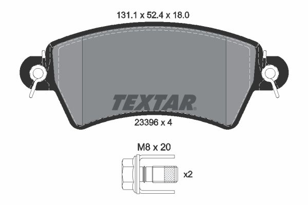 Brake Pad Set, disc brake TEXTAR 2339602