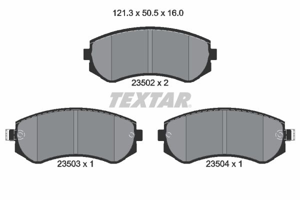 Brake Pad Set, disc brake TEXTAR 2350201