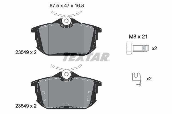 Brake Pad Set, disc brake TEXTAR 2354901