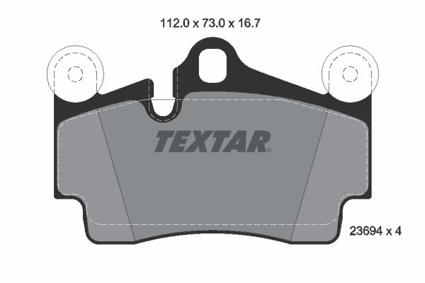 Комплект гальмівних накладок, дискове гальмо TEXTAR 2369481