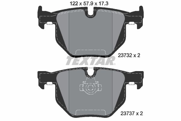 Brake Pad Set, disc brake TEXTAR 2373201