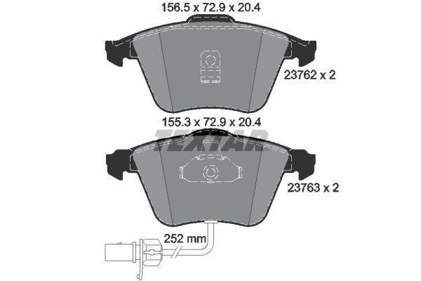 Brake Pad Set, disc brake TEXTAR 2376201