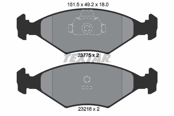 Brake Pad Set, disc brake TEXTAR 2377501