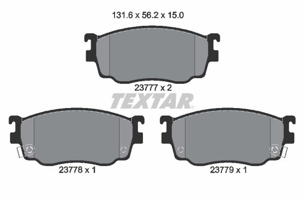 Brake Pad Set, disc brake TEXTAR 2377701