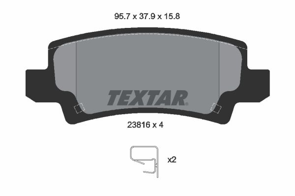 Brake Pad Set, disc brake TEXTAR 2381601