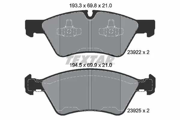 Brake Pad Set, disc brake textar 2392281