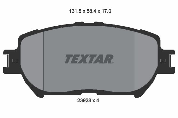 Brake Pad Set, disc brake TEXTAR 2392801