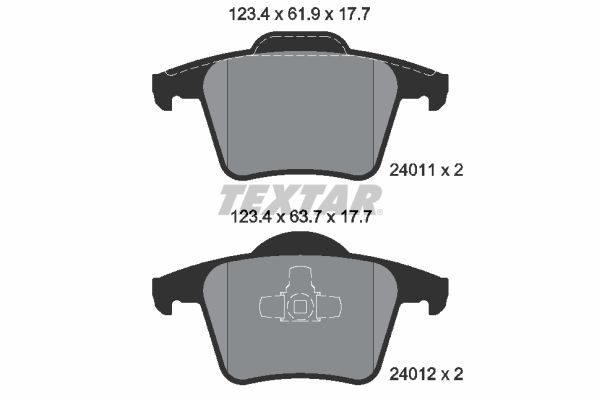 Brake Pad Set, disc brake TEXTAR 2401101