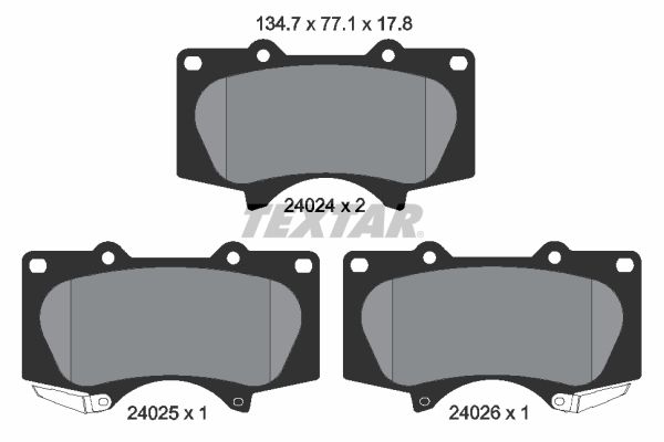 Brake Pad Set, disc brake TEXTAR 2402401