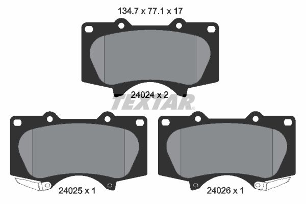 Brake Pad Set, disc brake TEXTAR 2402403