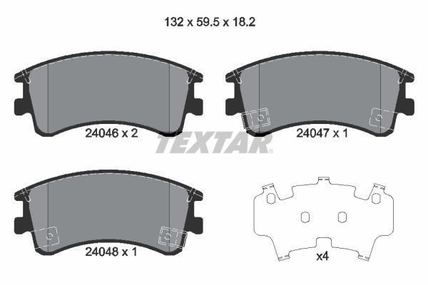 Brake Pad Set, disc brake TEXTAR 2404601