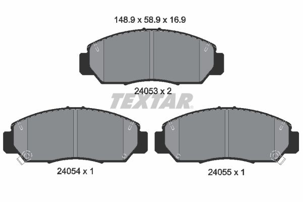 Brake Pad Set, disc brake TEXTAR 2405301