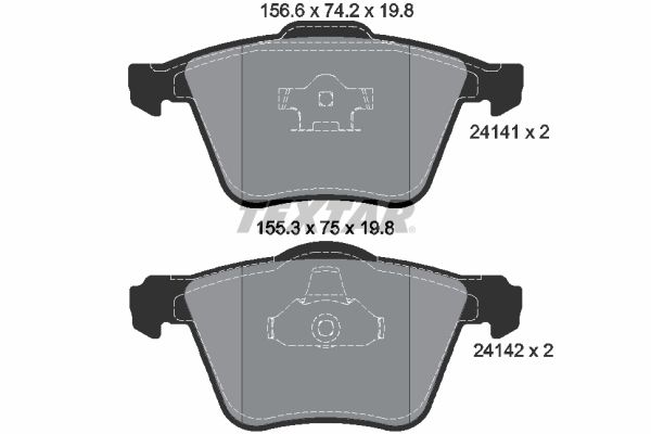 Brake Pad Set, disc brake TEXTAR 2414101