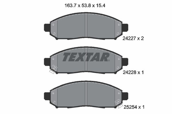 Brake Pad Set, disc brake TEXTAR 2422704