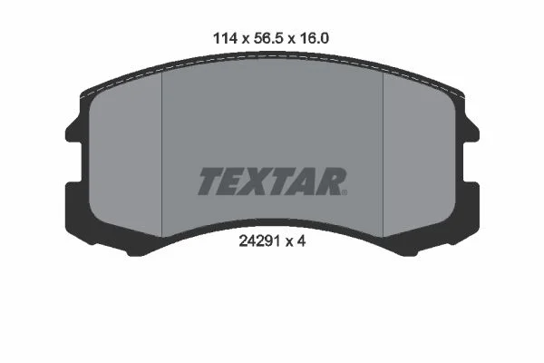 Stabdžių trinkelių rinkinys, diskinis stabdys textar 2429101