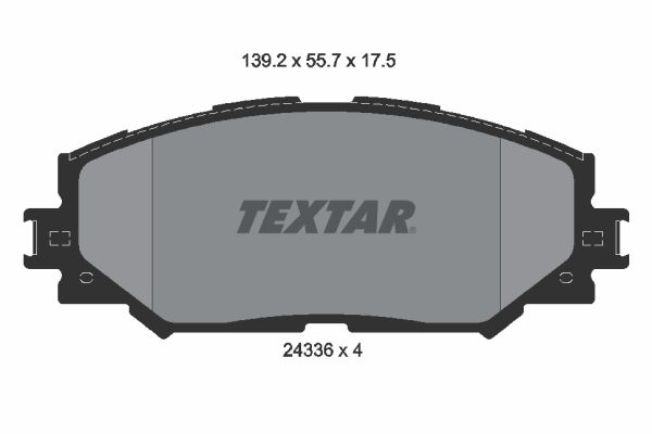 Brake Pad Set, disc brake TEXTAR 2433601