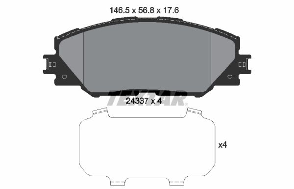 Brake Pad Set, disc brake TEXTAR 2433701