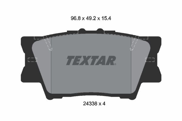 Brake Pad Set, disc brake TEXTAR 2433801