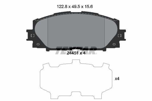 Brake Pad Set, disc brake TEXTAR 2445101