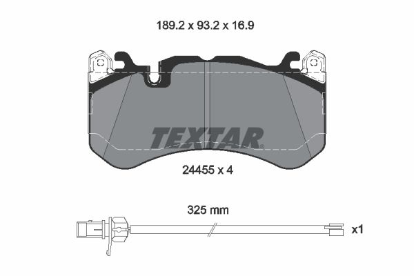 Brake Pad Set, disc brake TEXTAR 2445501