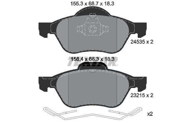 Brake Pad Set, disc brake TEXTAR 2453501