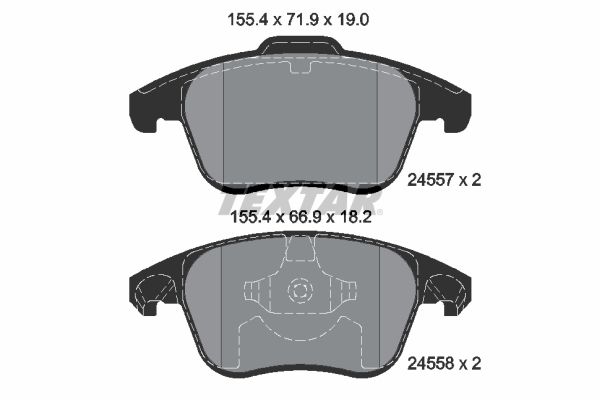 Brake Pad Set, disc brake TEXTAR 2455701