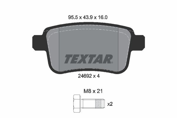 Brake Pad Set, disc brake TEXTAR 2469204