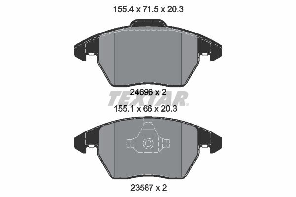 Brake Pad Set, disc brake TEXTAR 2469601