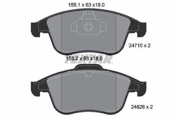 Brake Pad Set, disc brake TEXTAR 2471001