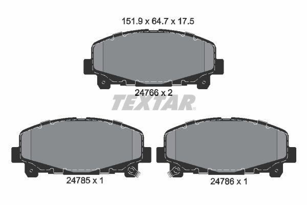 Brake Pad Set, disc brake TEXTAR 2476601