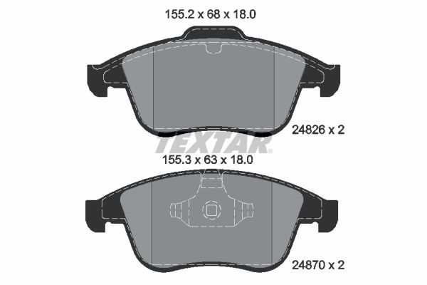 Brake Pad Set, disc brake TEXTAR 2482601