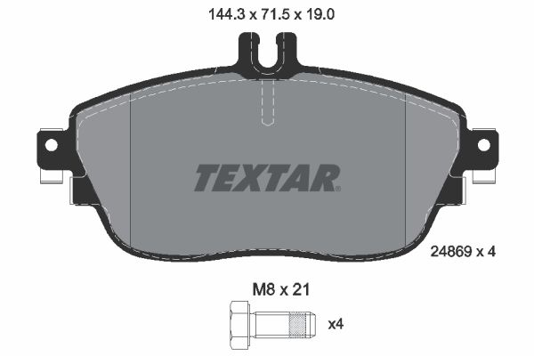 Brake Pad Set, disc brake TEXTAR 2486901