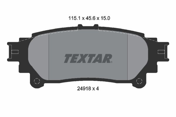 Stabdžių trinkelių rinkinys, diskinis stabdys TEXTAR 2491801