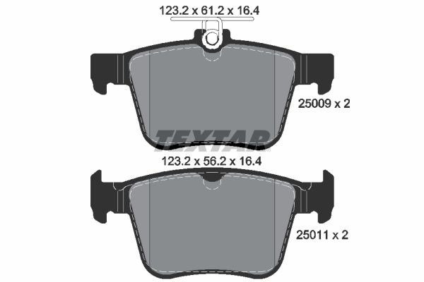 Brake Pad Set, disc brake TEXTAR 2500901