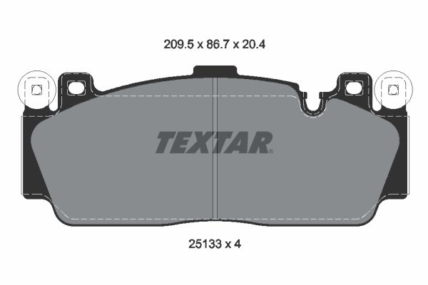 Brake Pad Set, disc brake TEXTAR 2513301