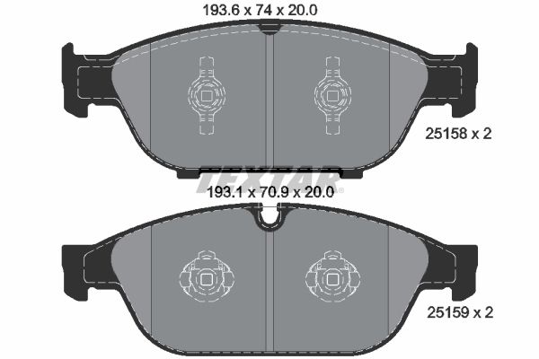 Brake Pad Set, disc brake TEXTAR 2515802