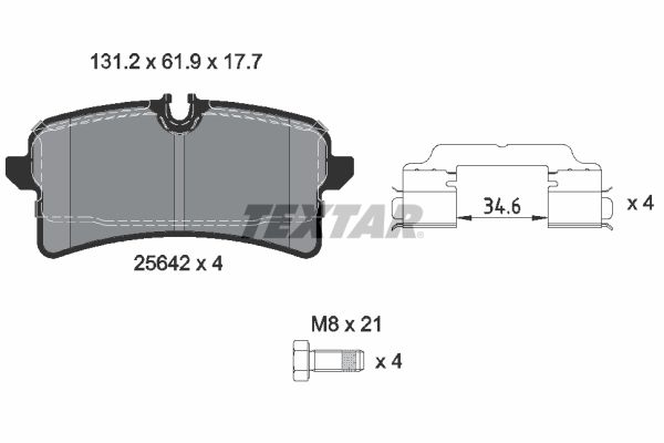 Brake Pad Set, disc brake TEXTAR 2564203