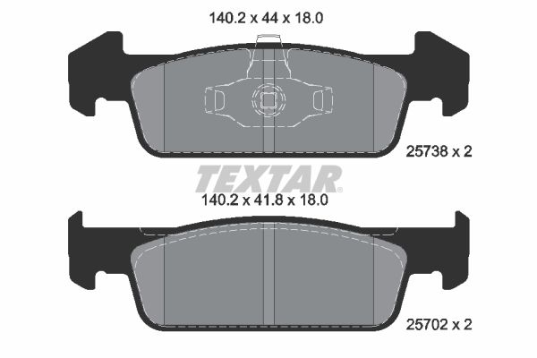 Brake Pad Set, disc brake TEXTAR 2573801