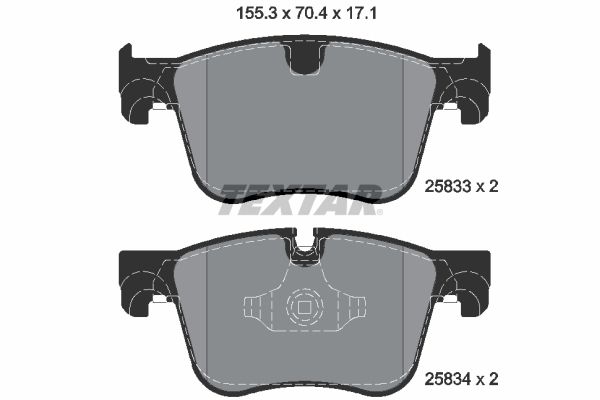 Brake Pad Set, disc brake TEXTAR 2583301